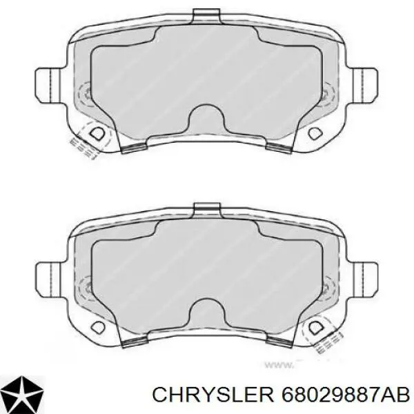 68029887AB Chrysler Колодки тормозные дисковые комплект