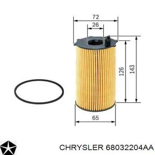 Купить 68032204AA Chrysler Фильтр центробежный очистки масла