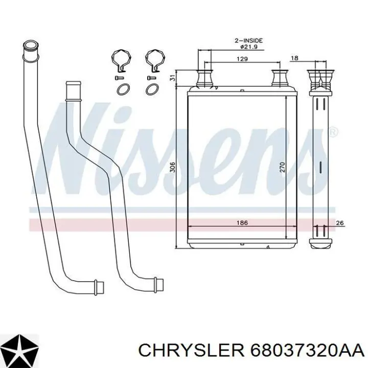 Радиатор печки D6Y007TT Thermotec