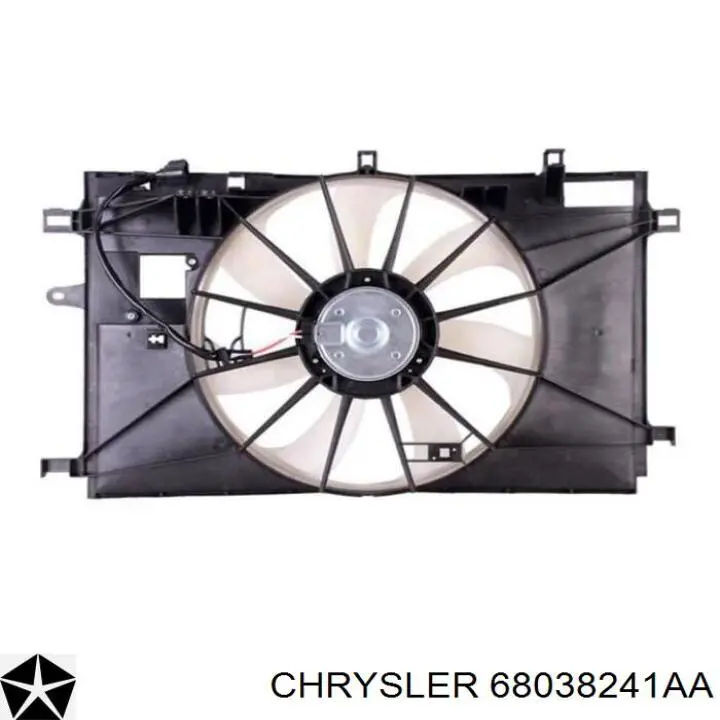 68102116AA China электровентилятор охлаждения в сборе (мотор+крыльчатка)