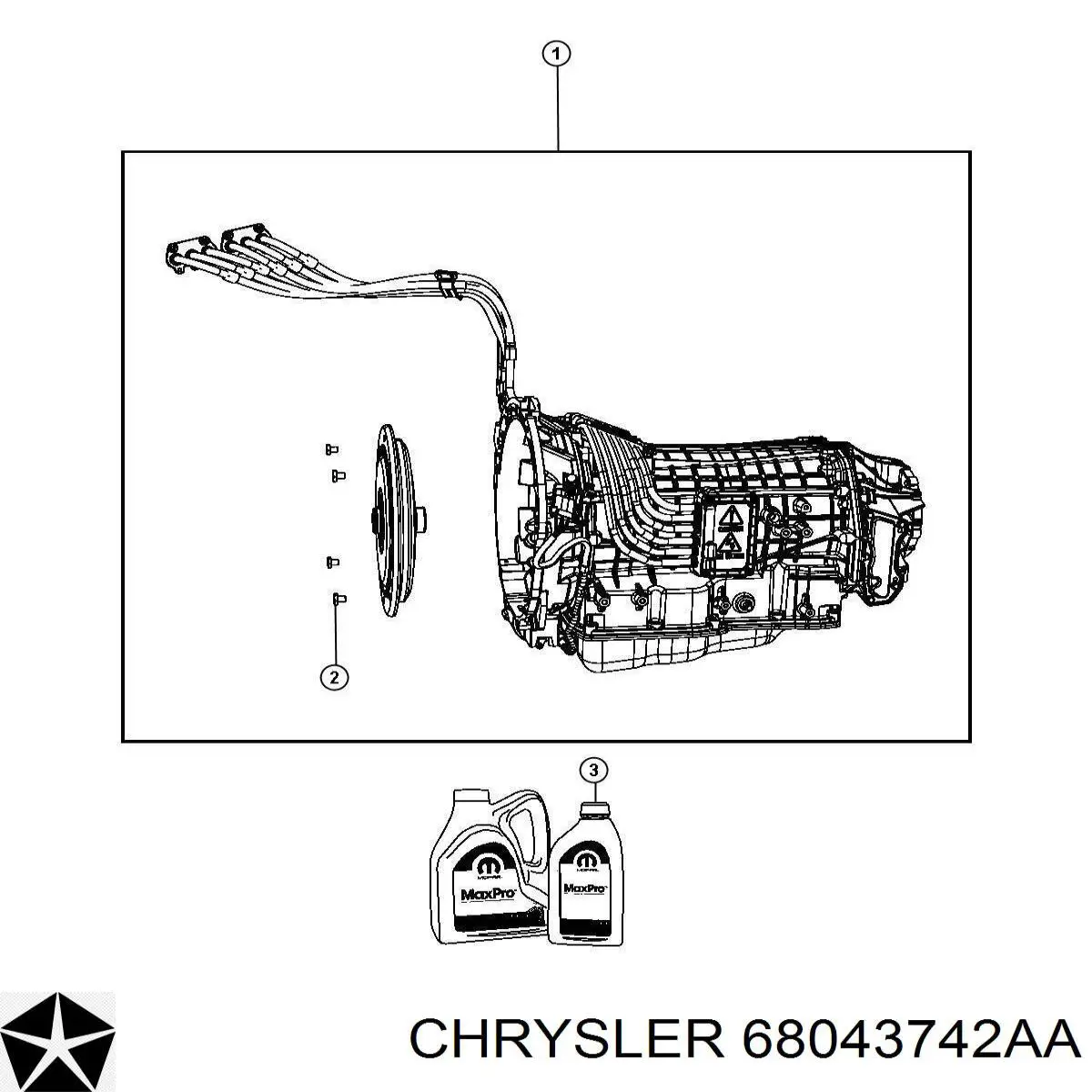  Масло трансмиссионное Chrysler Dexron VI 0.946 л (68043742AA)