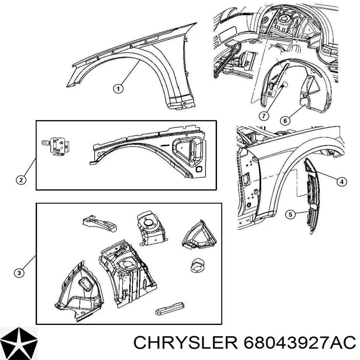  Chrysler 68043927AD цена, от 316.73 USD