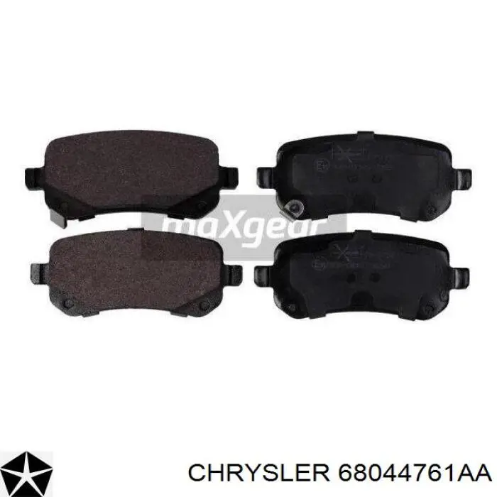 Задние тормозные колодки 68044761AA Chrysler