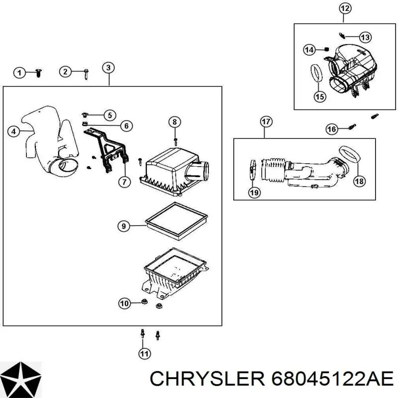  Chrysler 68045122AE цена, от 10.38 USD