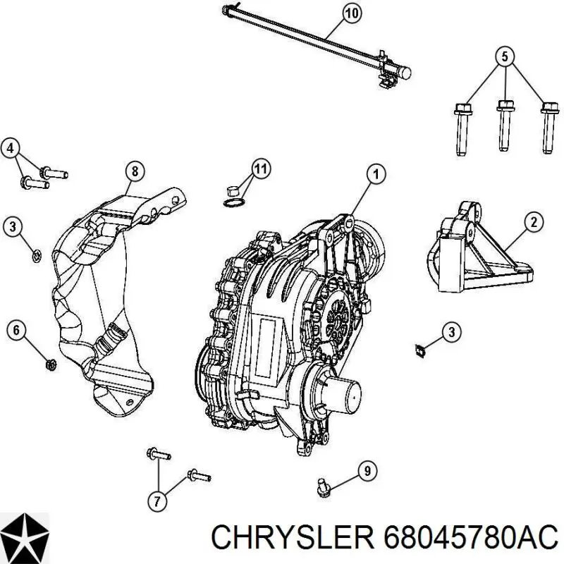  Chrysler 68045780AC цена, от 760.16 USD