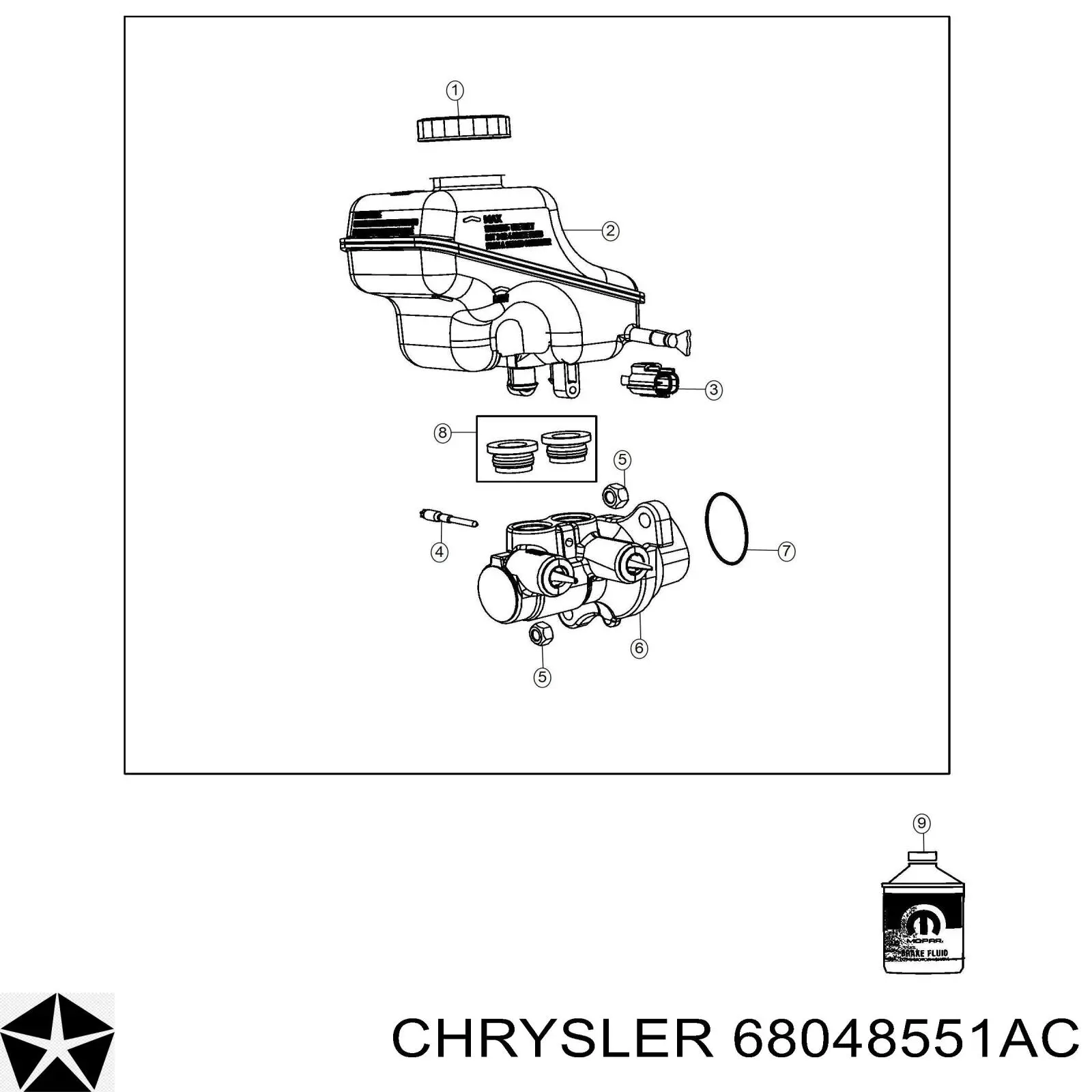 Цилиндр тормозной главный на Chrysler 300 C 