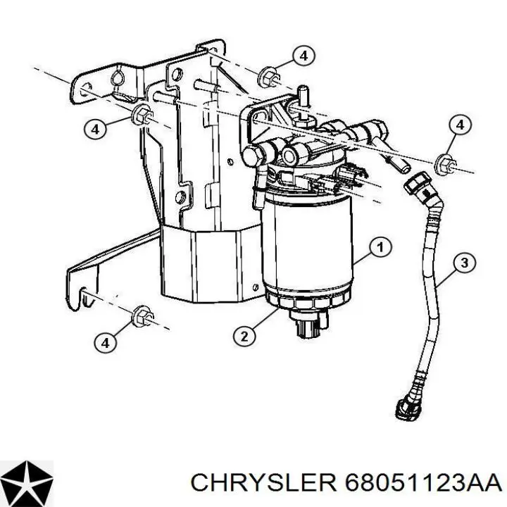 Топливный фильтр 68051123AA Chrysler