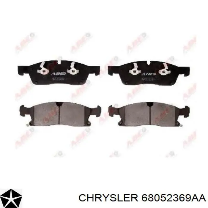 Передние тормозные колодки 68052369AA Chrysler