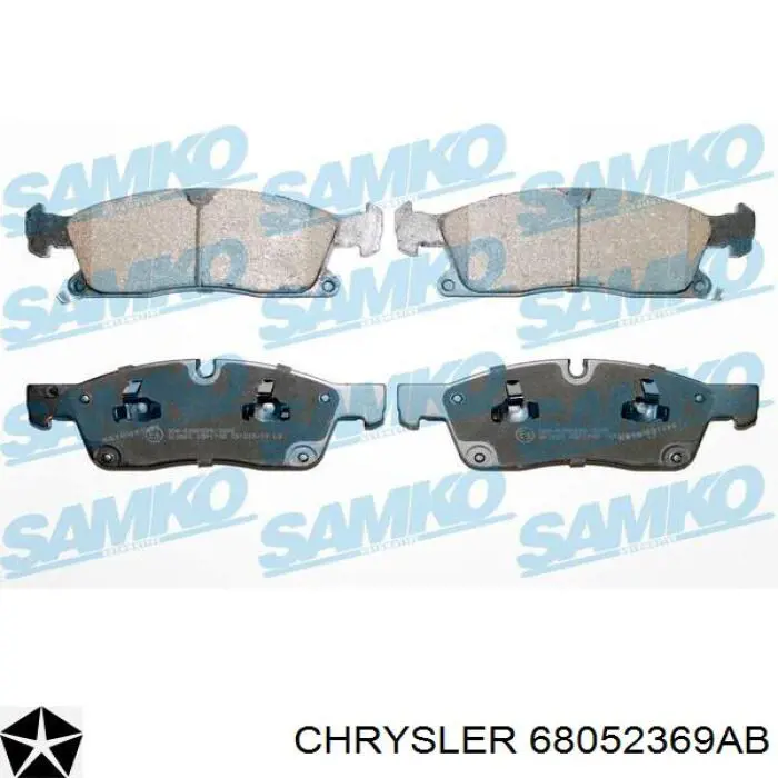 Передние тормозные колодки 68052369AB Chrysler