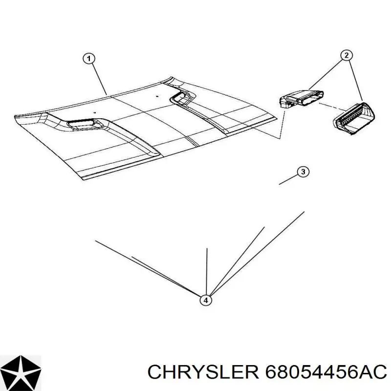 Капот 68054456AB Chrysler