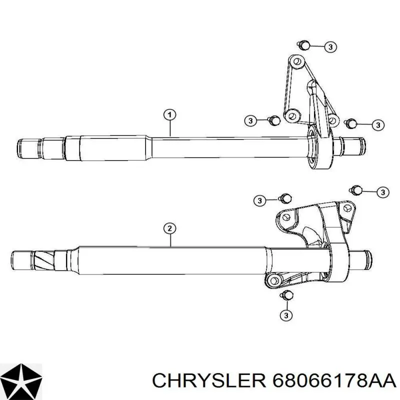 68066178AA Chrysler подвесной подшипник карданного вала
