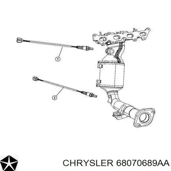 68070689AA Chrysler лямбда-зонд, датчик кислорода до катализатора