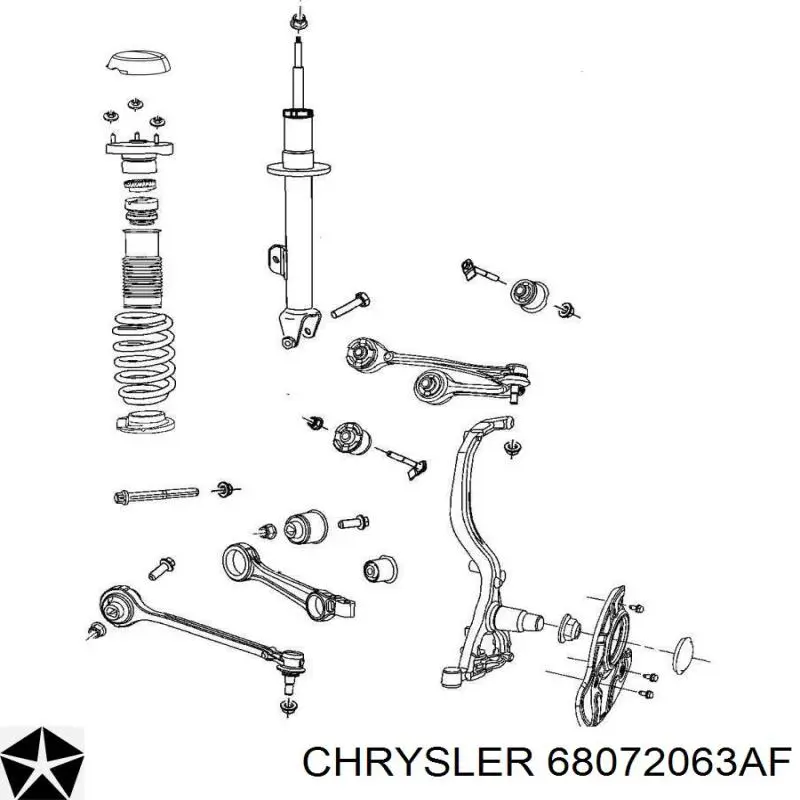Купить K68072063AE Fiat/Alfa/Lancia Амортизатор подвески передний левый