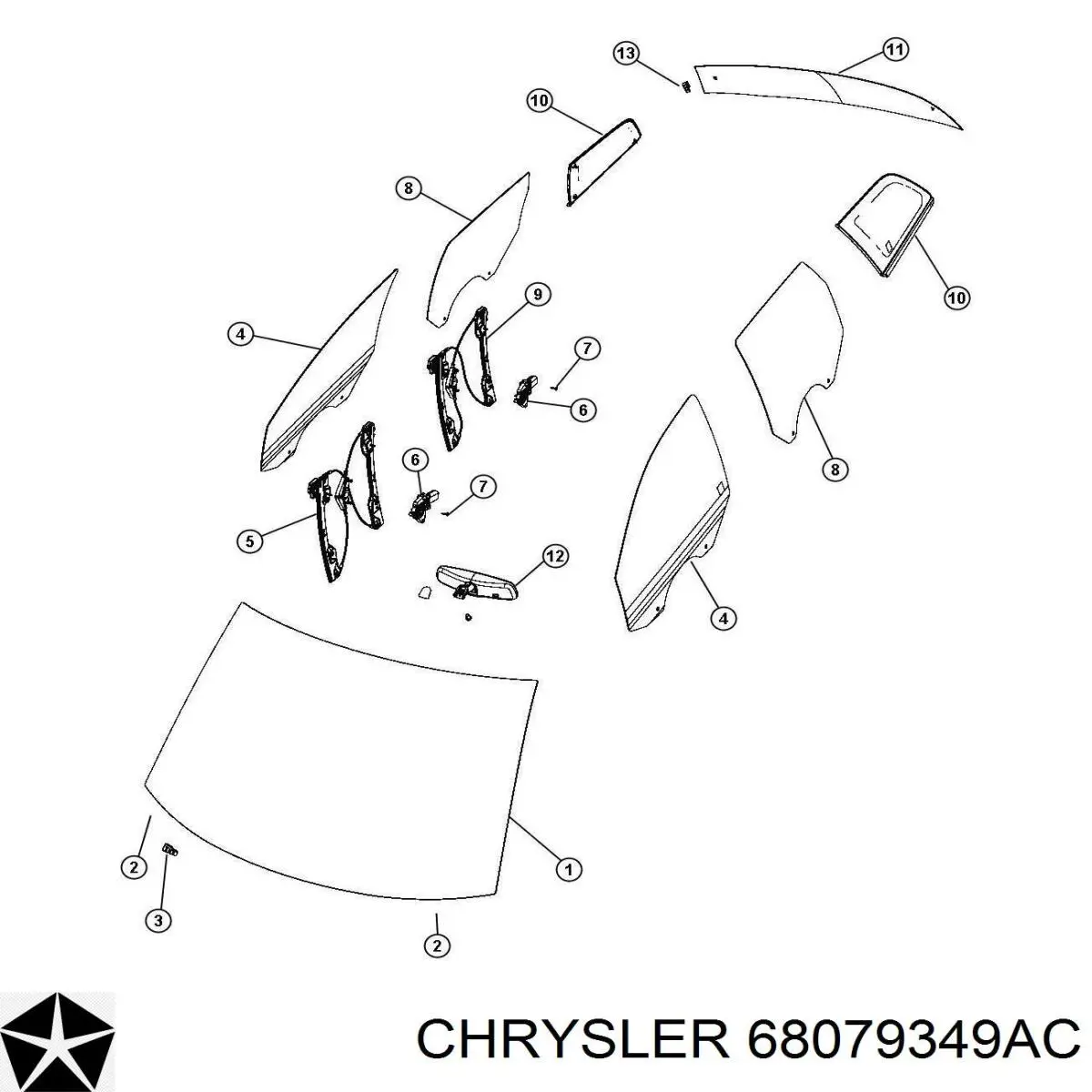 Накладка (крышка) кронштейна зеркала салона Chrysler 68079349AC цена, от 27.24 USD