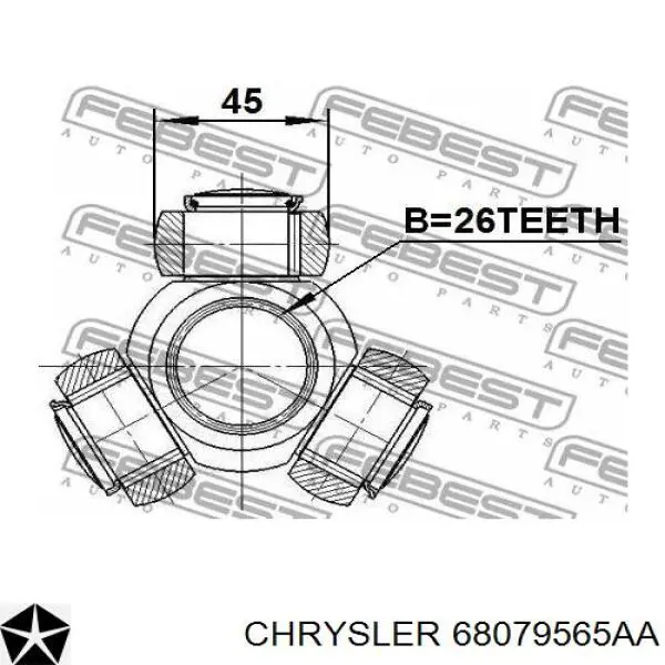 Купить 68079565AA Chrysler Привод в сборе левый