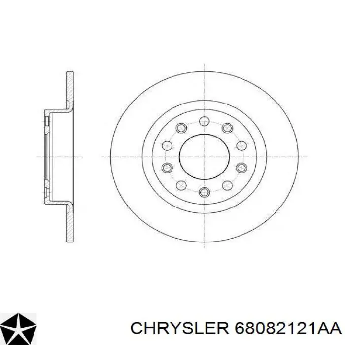 Тормозные диски 68082121AA Chrysler