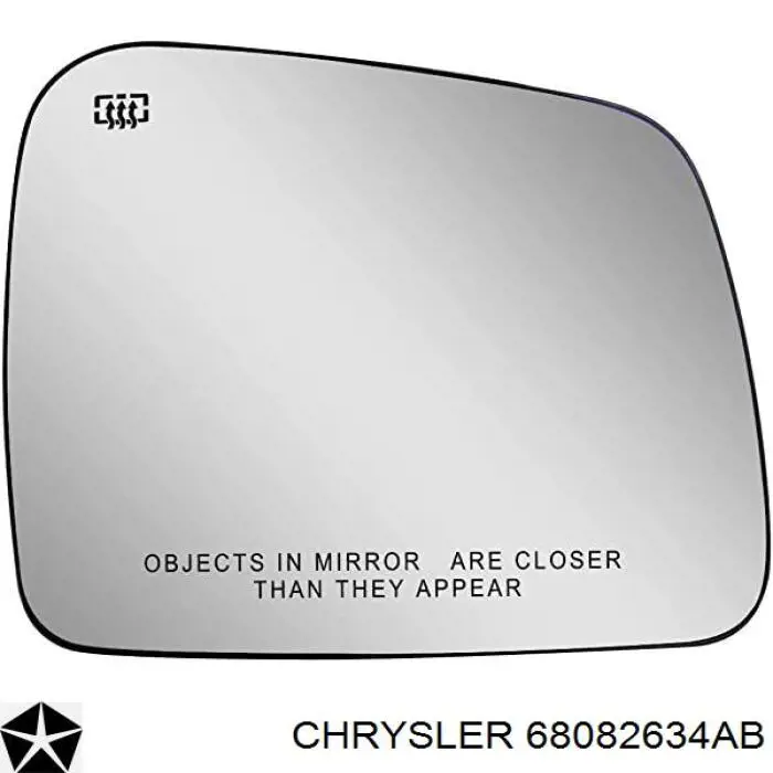 68082634AB Chrysler Зеркальный элемент правого зеркала заднего вида