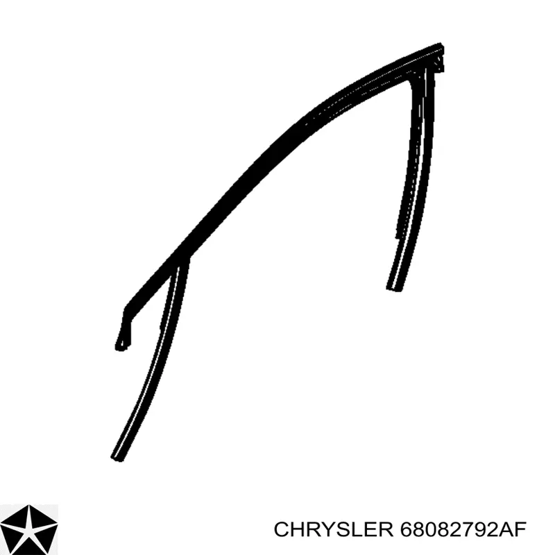 68082792AF Chrysler Направляющая стекла рамки двери передней правой