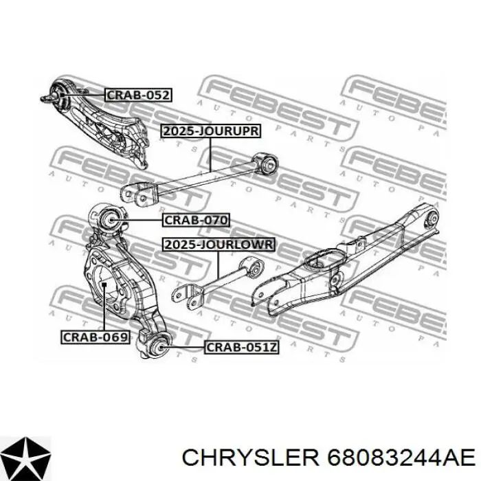 68083244AE Chrysler цапфа (поворотный кулак задний правый)