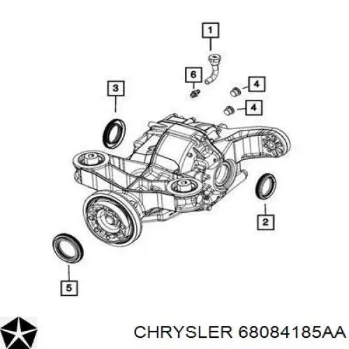 Купить 68084185AA Chrysler Сальник полуоси заднего моста внешний