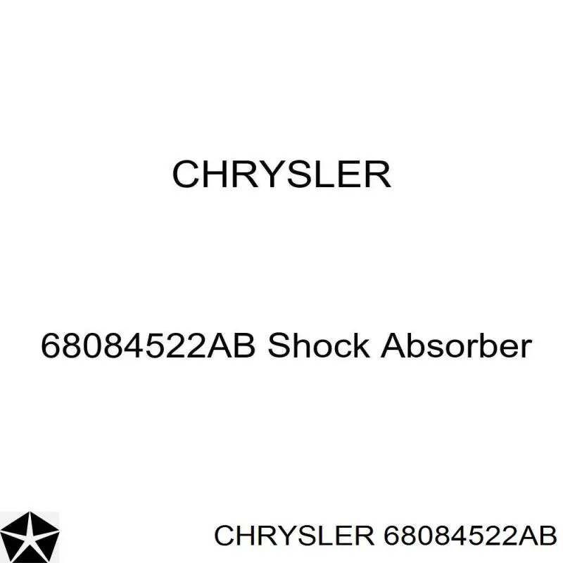 Стойка амортизатора задняя Chrysler 68084522AB цена, от 82.35 USD