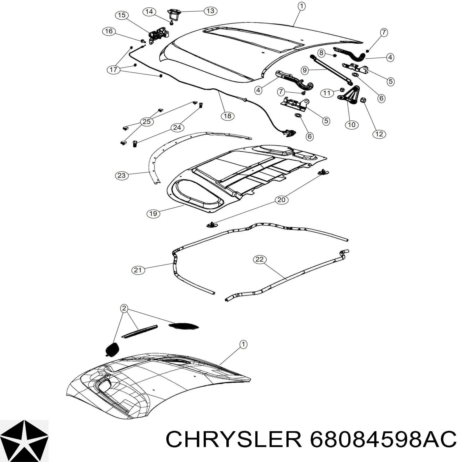 Chrysler 68084598AC цена, от 217.40 USD