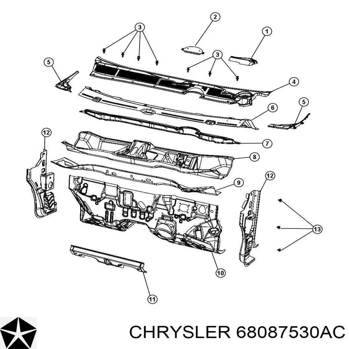  Chrysler 68087530AC цена, от 18.83 USD