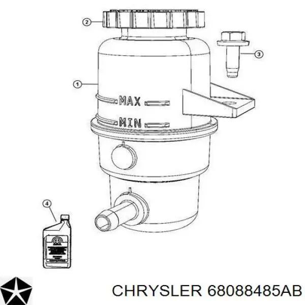Купить 68088485AB Chrysler Жидкость гидравлическая