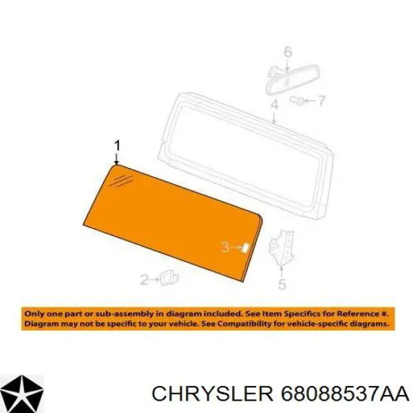 Стекло лобовое Chrysler 68088537AA цена, от 204.91 USD