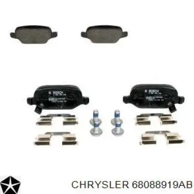 Купить 68088919AB Chrysler Колодки тормозные задние, дисковые