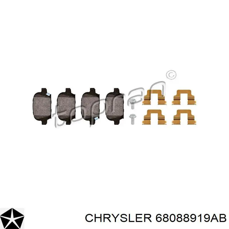 68088919AB Chrysler Колодки тормозные дисковые комплект