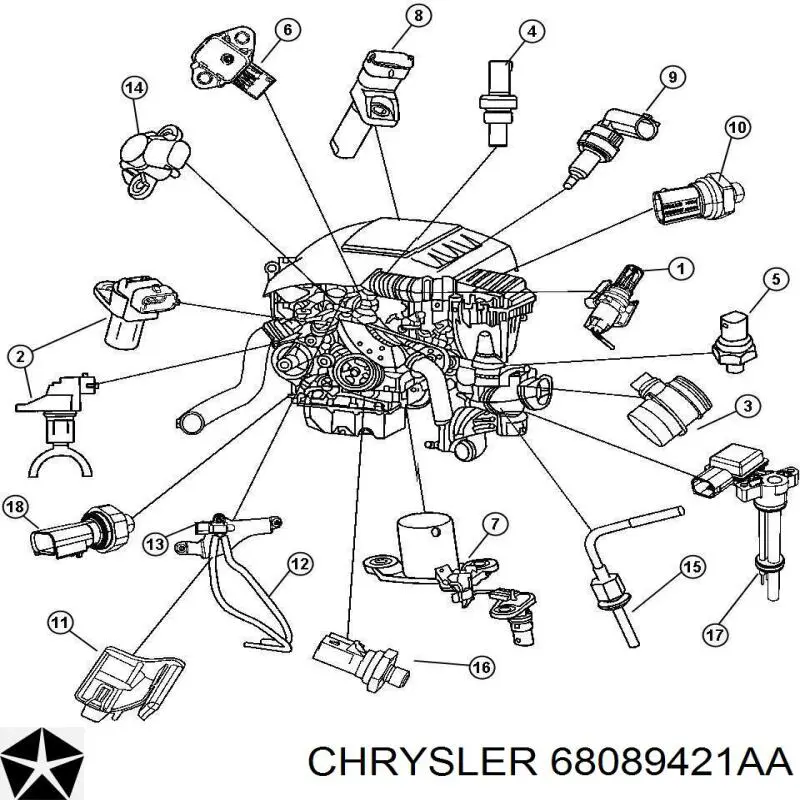 Купить 61531128 Mercedes Датчик давления выхлопных газов