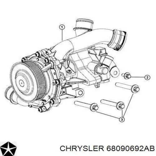 68090692AA Chrysler Насос водяной