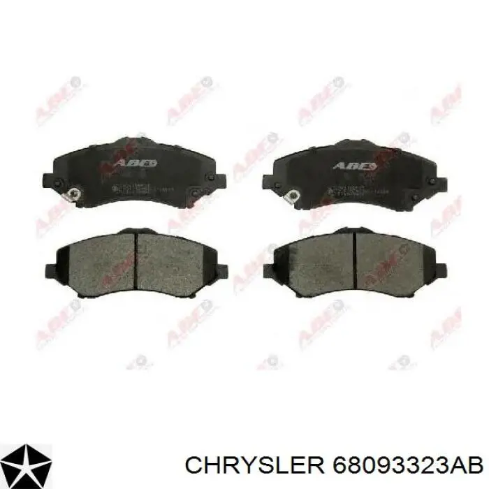 Передние тормозные колодки 68093323AB Chrysler