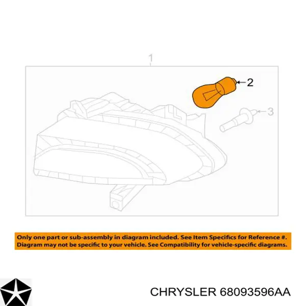 68093596AA Chrysler лампа 12в 21ват