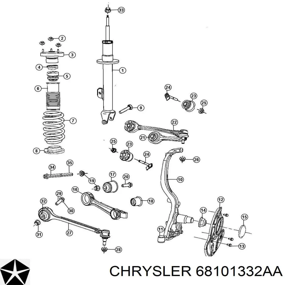  K68101332AA Fiat/Alfa/Lancia