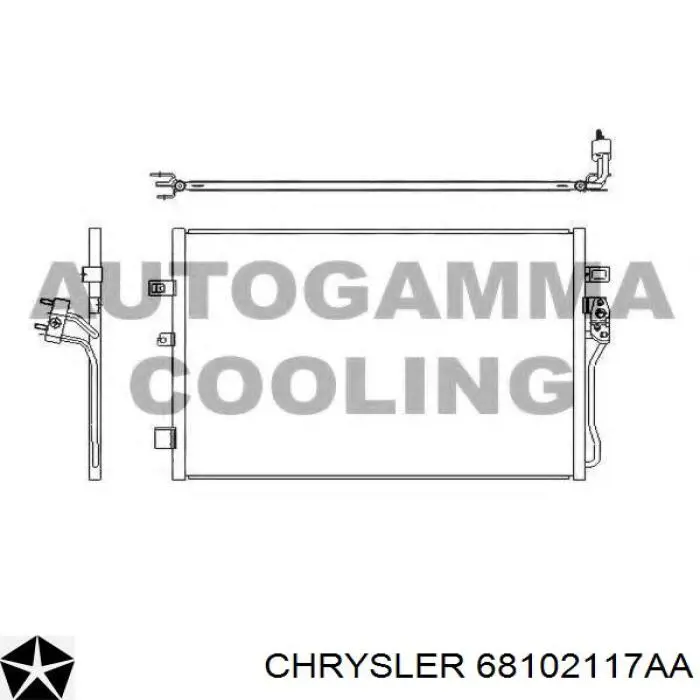 Конденсатор кондиционера Chrysler 68102117AA цена, от 63.49 USD