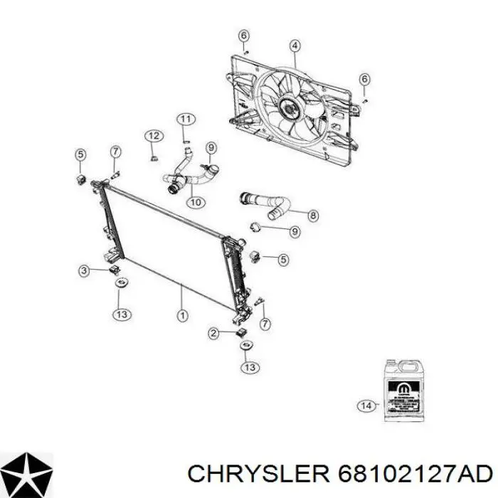  Chrysler 68102127AD цена, от 22.80 USD