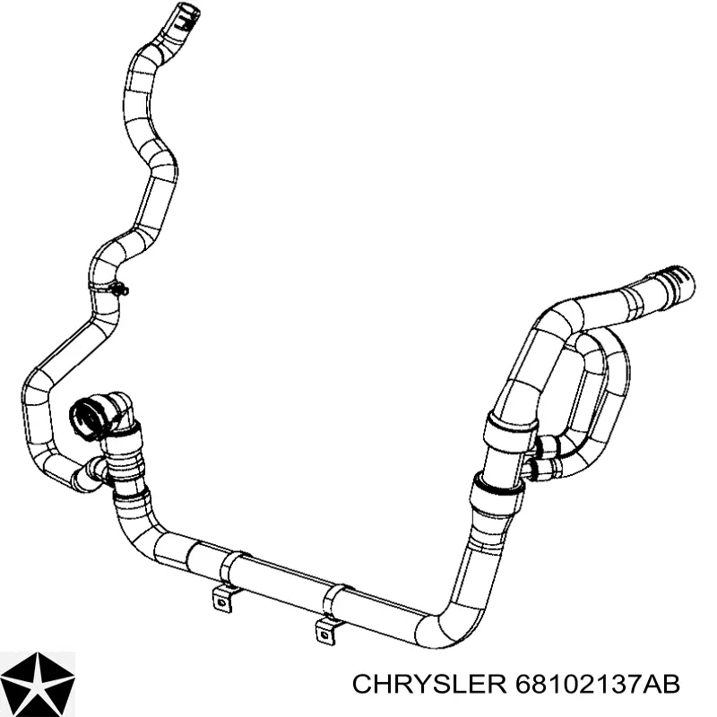 Шланг радиатора охлаждения Chrysler 68102137AB цена, от 6.33 USD