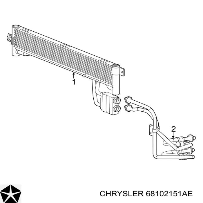 Трубка масляного радиатора АКПП, сдвоеная Chrysler 68102151AE цена, от 50.67 USD