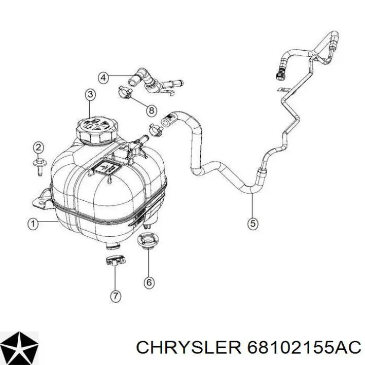 Бачок системы охлаждения расширительный на Chrysler 200 