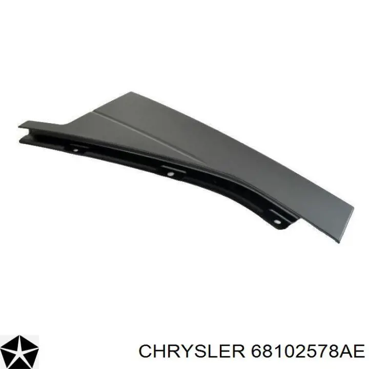 68102578AE Chrysler placa sobreposta vertical da porta traseira direita