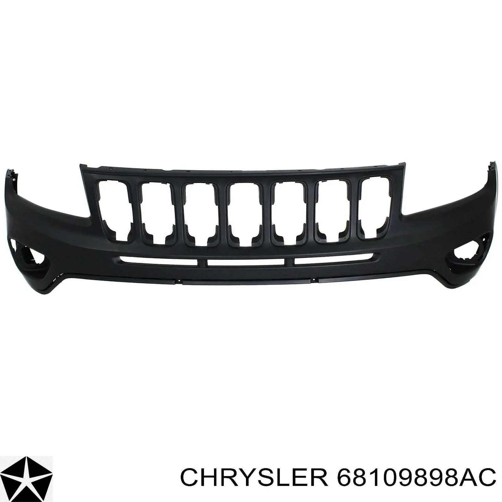 68109898AC Chrysler pára-choque traseiro