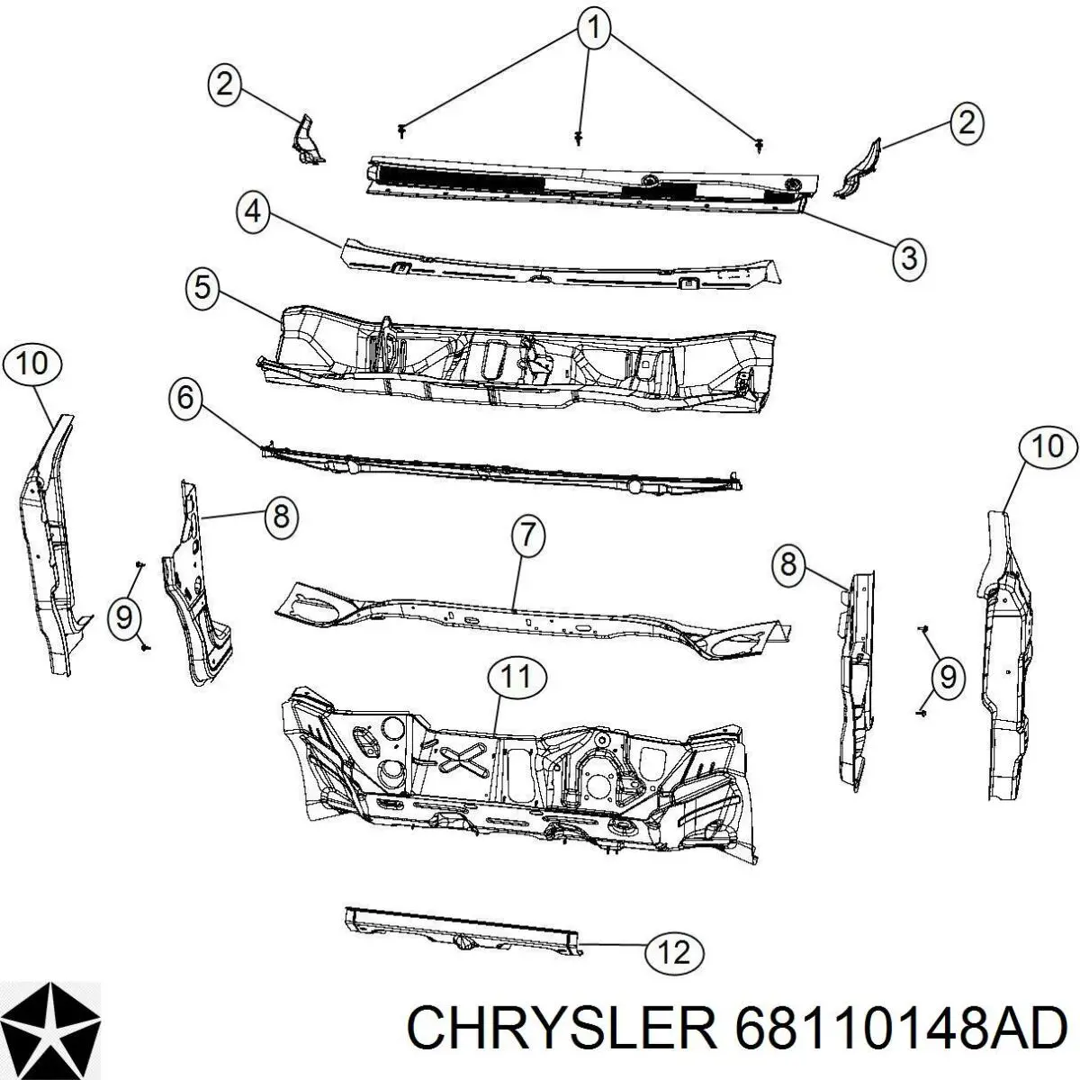  Chrysler 68110148AD цена, от 12.58 USD