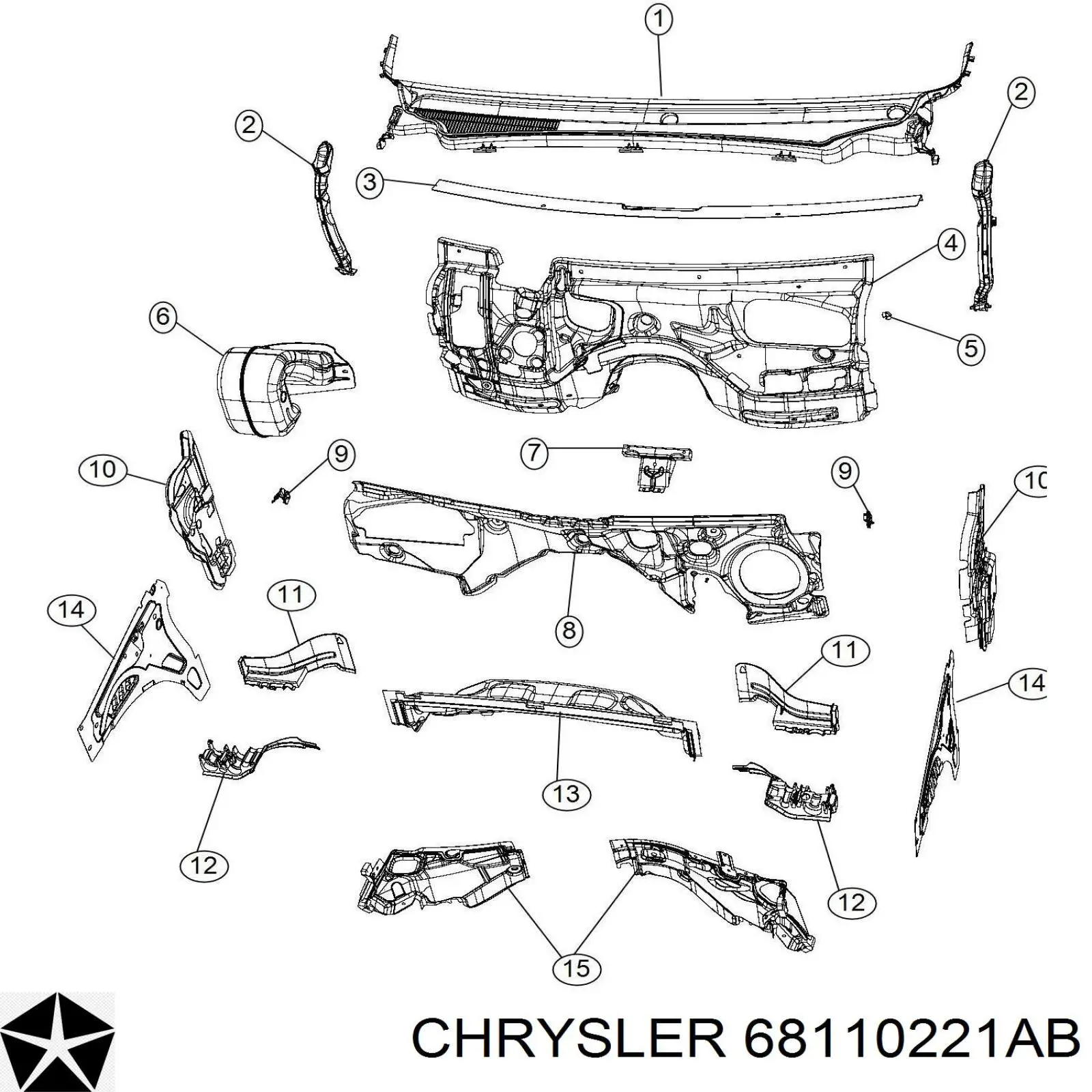 68110221AB Chrysler 