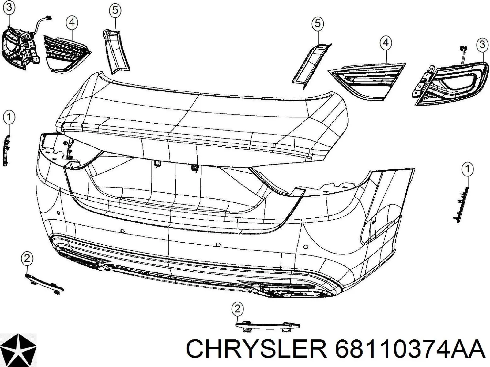 68110374AA Chrysler Поворотник правый