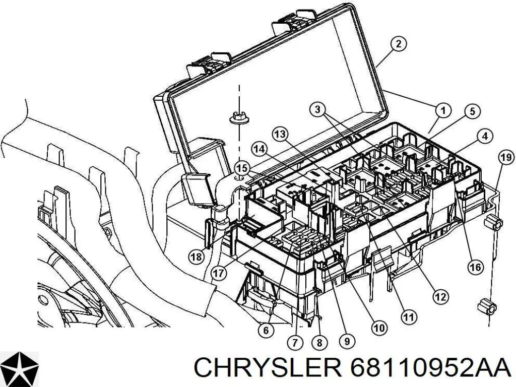 Реле вентилятора 68110952AA Chrysler