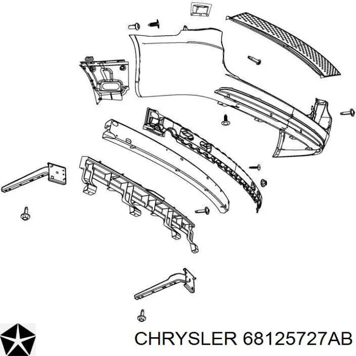 68125727AB Chrysler Задний бампер