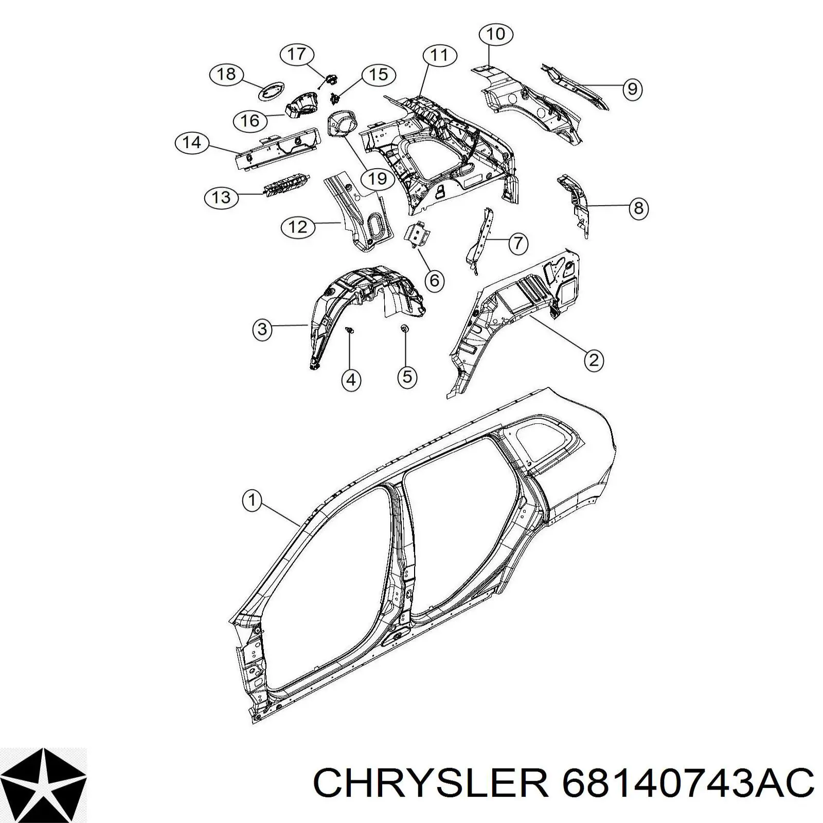  K68140743AB Fiat/Alfa/Lancia