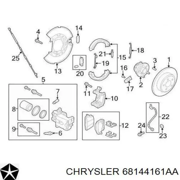 Супорт тормзной Chrysler 68144161AA цена, от 12.56 USD